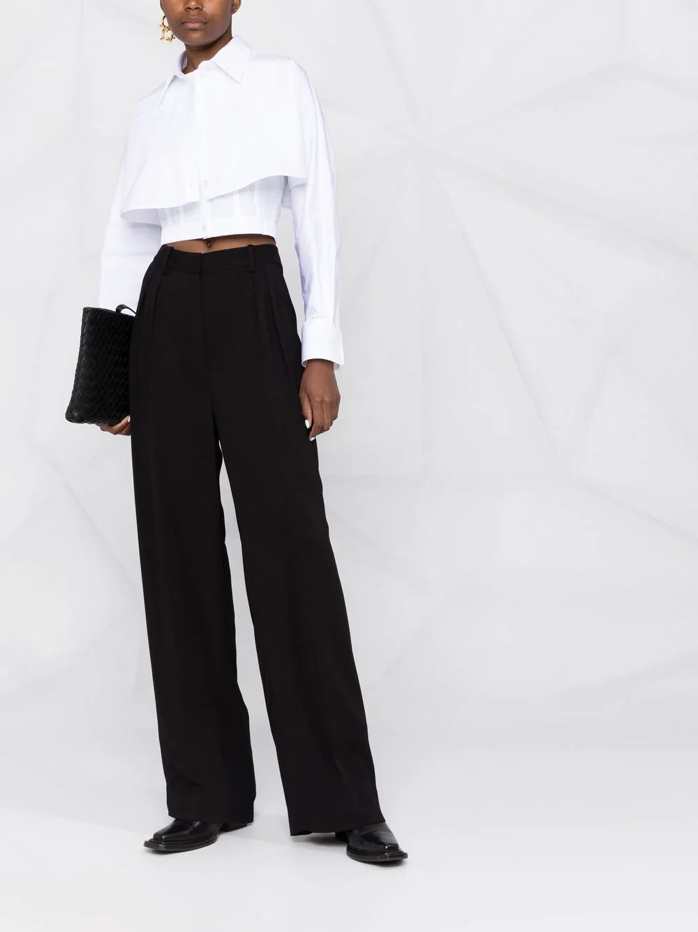 Alexander McQueen  layered cropped shirt