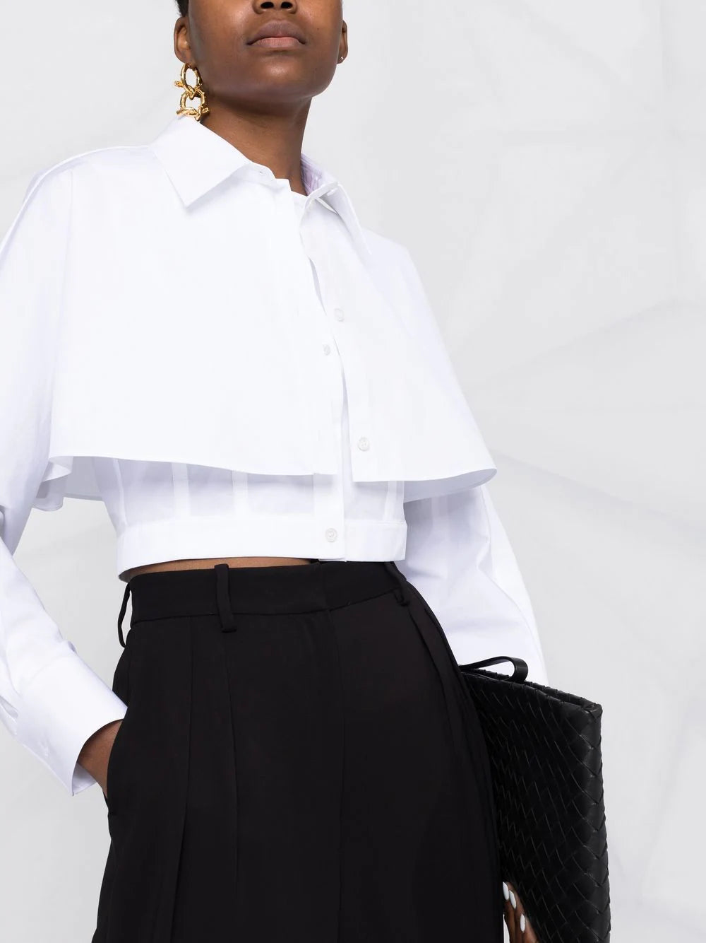Alexander McQueen  layered cropped shirt