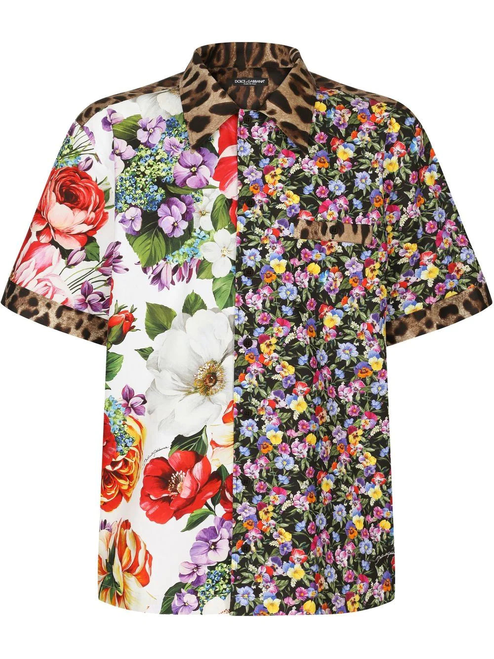 Dolce & gabbana  patchwork-print short-sleeve shirt