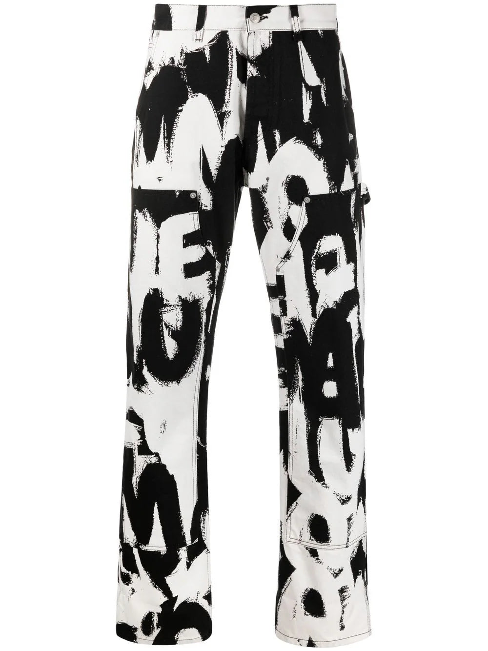 Alexander McQueen  Graffiti-print straight-leg jeans