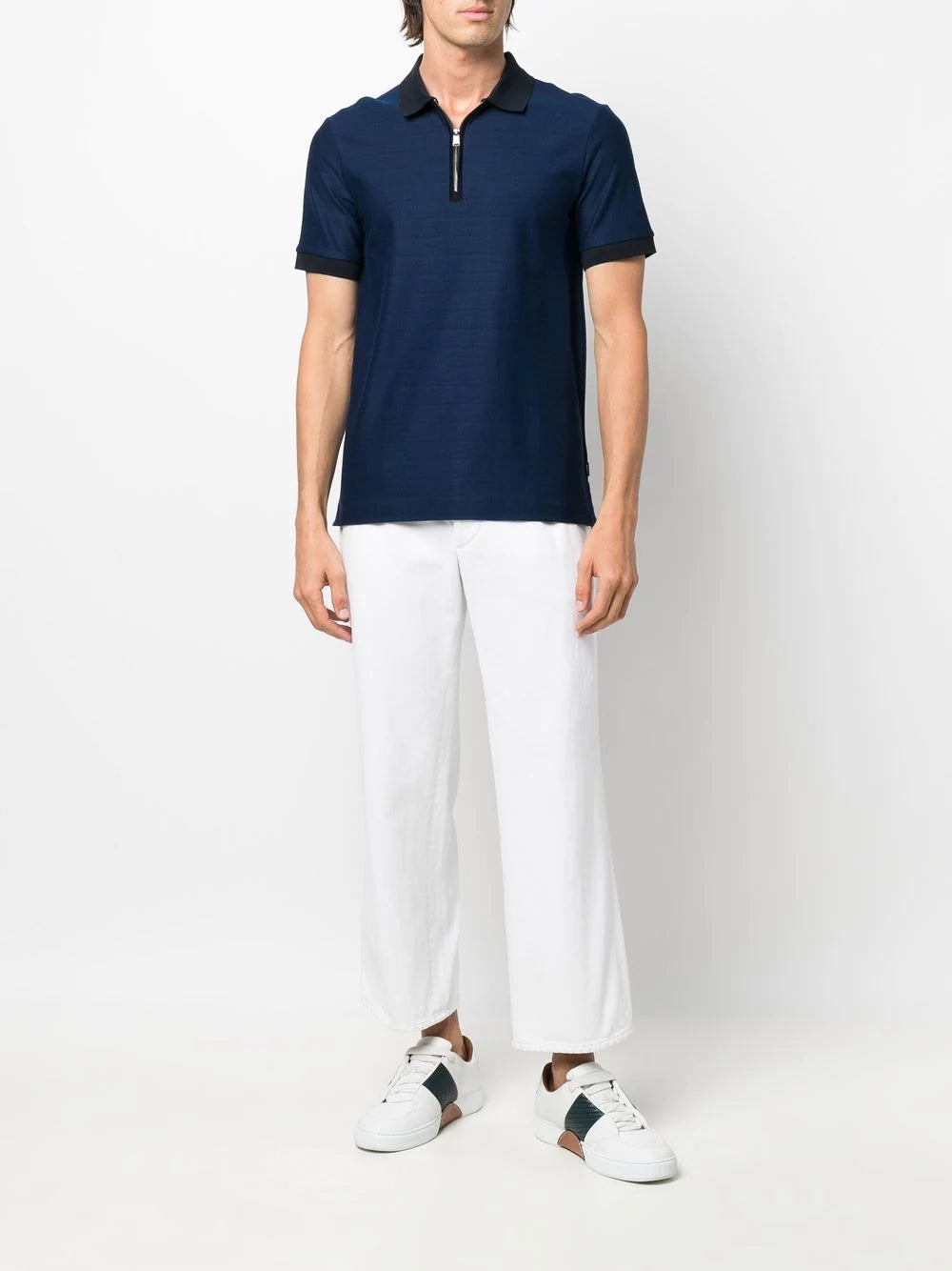 Boss zipped polo shirt