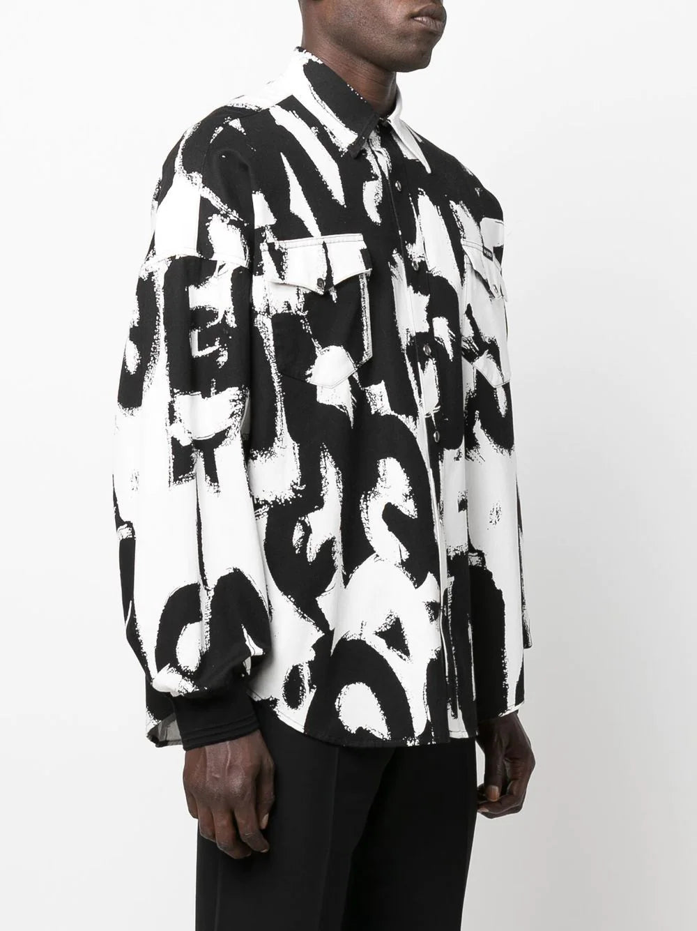 Alexander Mcqueen spray-effect print shirt