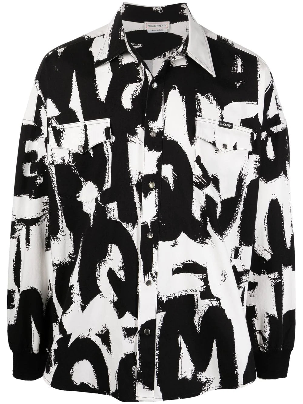 Alexander Mcqueen spray-effect print shirt