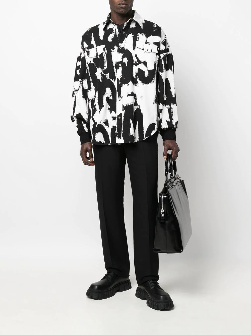 Alexander Mcqueen spray-effect print shirt