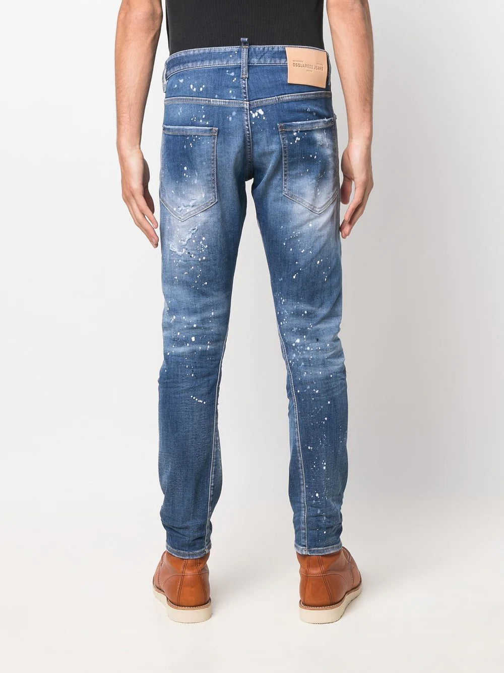 Dsquared2 -distressed-finish straight leg jeans