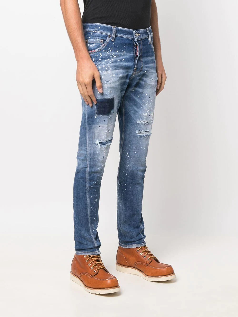 Dsquared2 -distressed-finish straight leg jeans