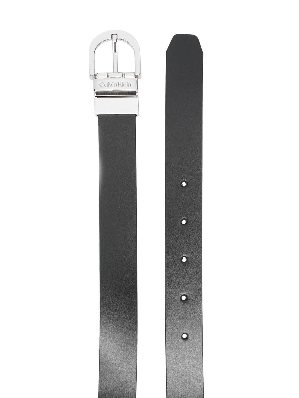 Calvin Klein engraved-logo buckle belt