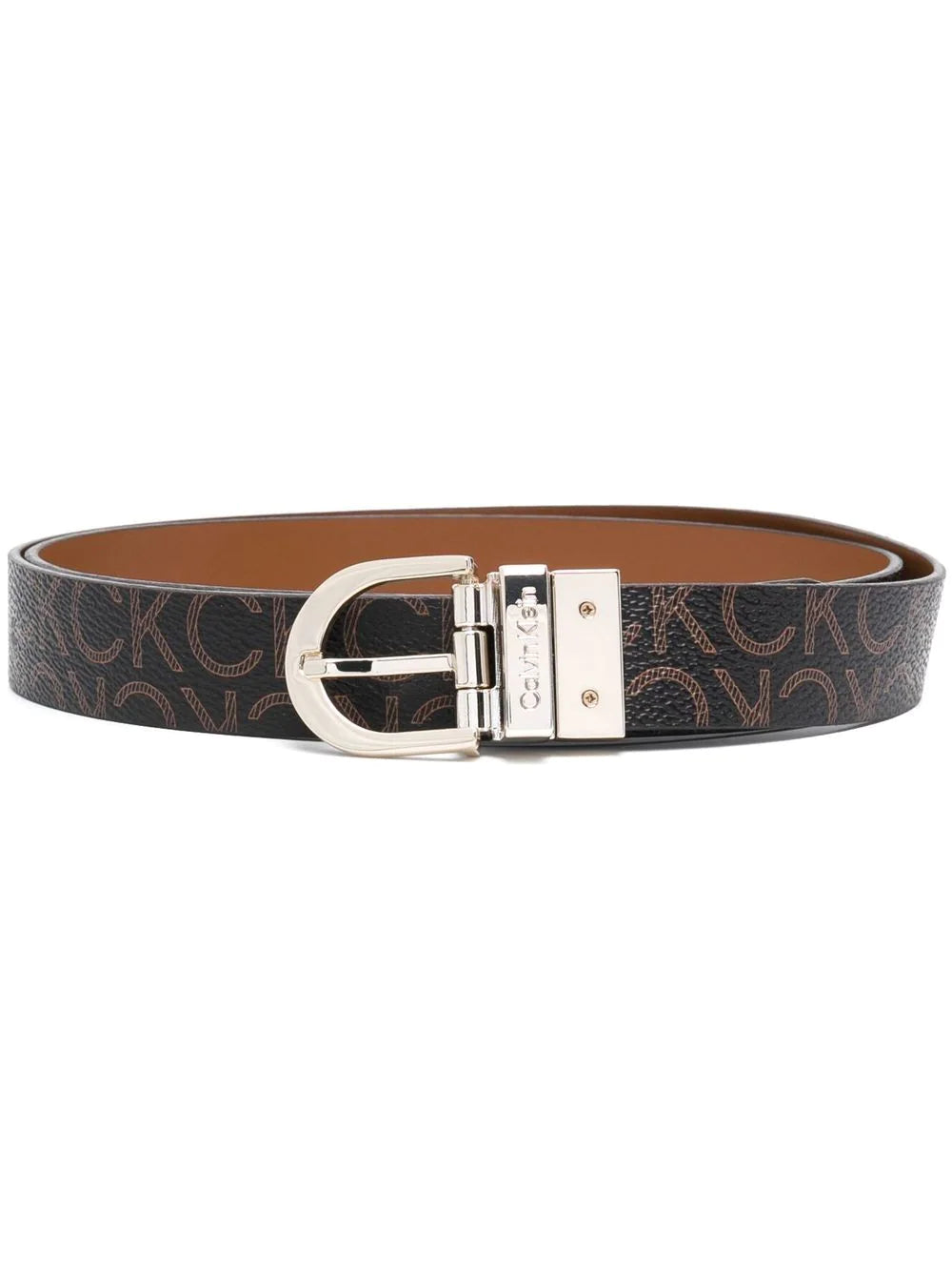 Calvin Klein  engraved-logo buckle belt