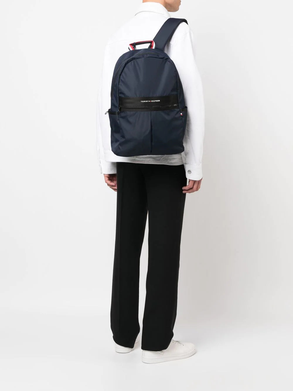 Tommy Hilfiger zipped logo-print backpack