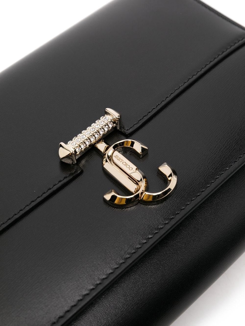 Jimmy choo Varenne leather clutch bag
