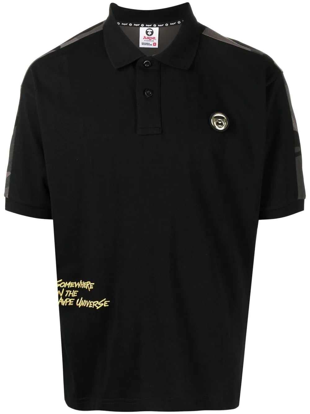 A Bathing Ape logo-patch detail polo shirt