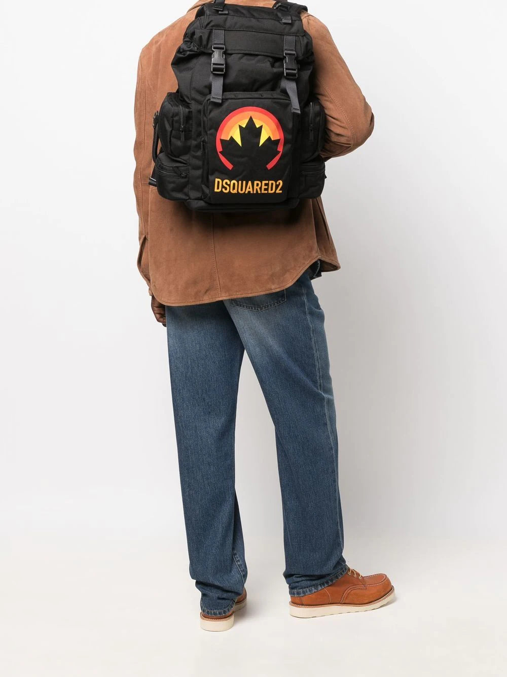 Dsquared2 logo-print buckled backpack