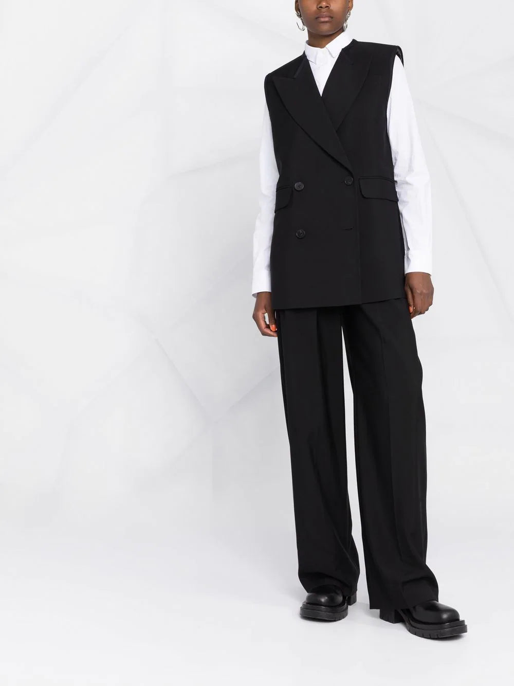 Alexander McQueen  peak lapels double-breasted vest