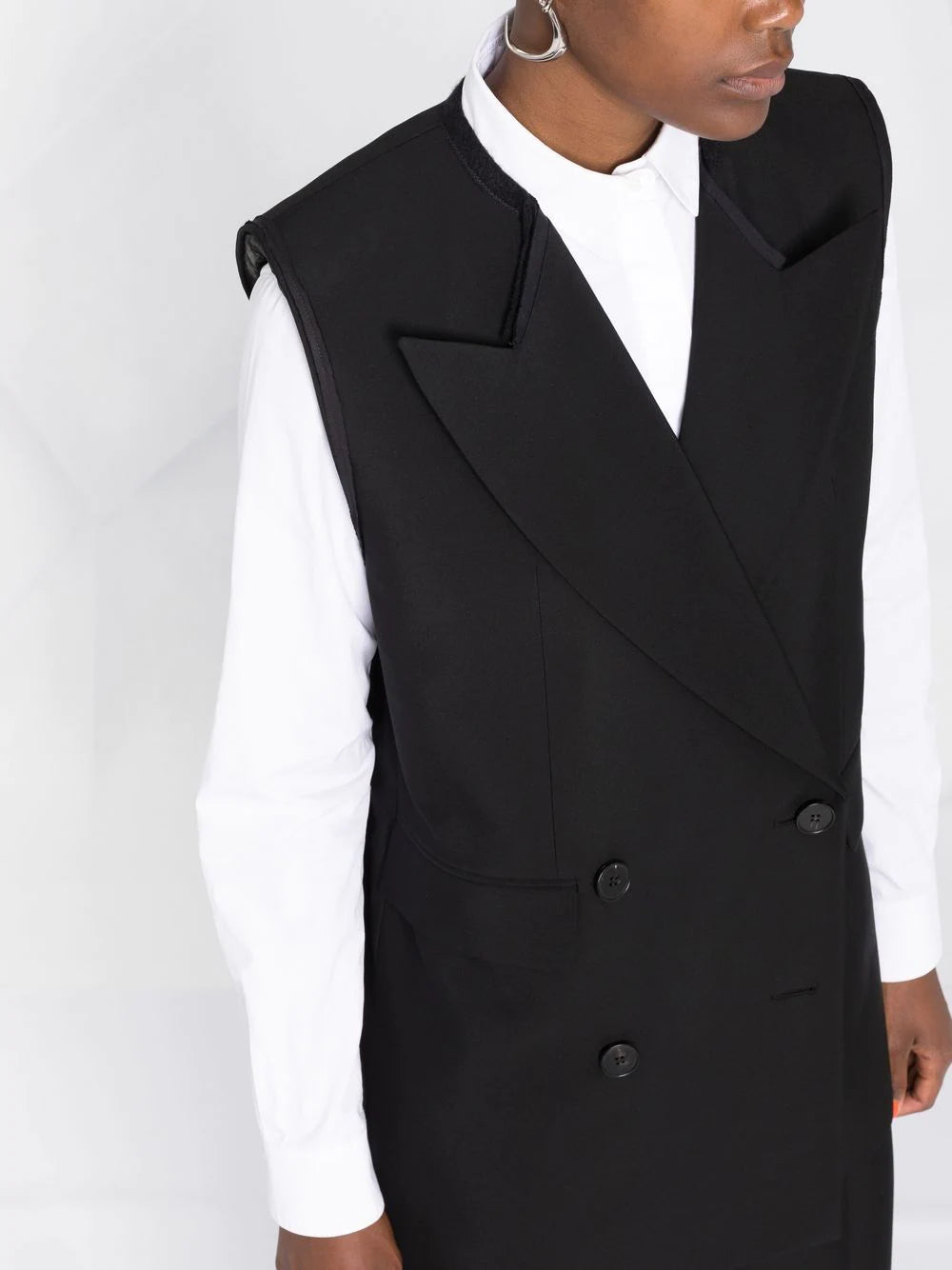 Alexander McQueen  peak lapels double-breasted vest
