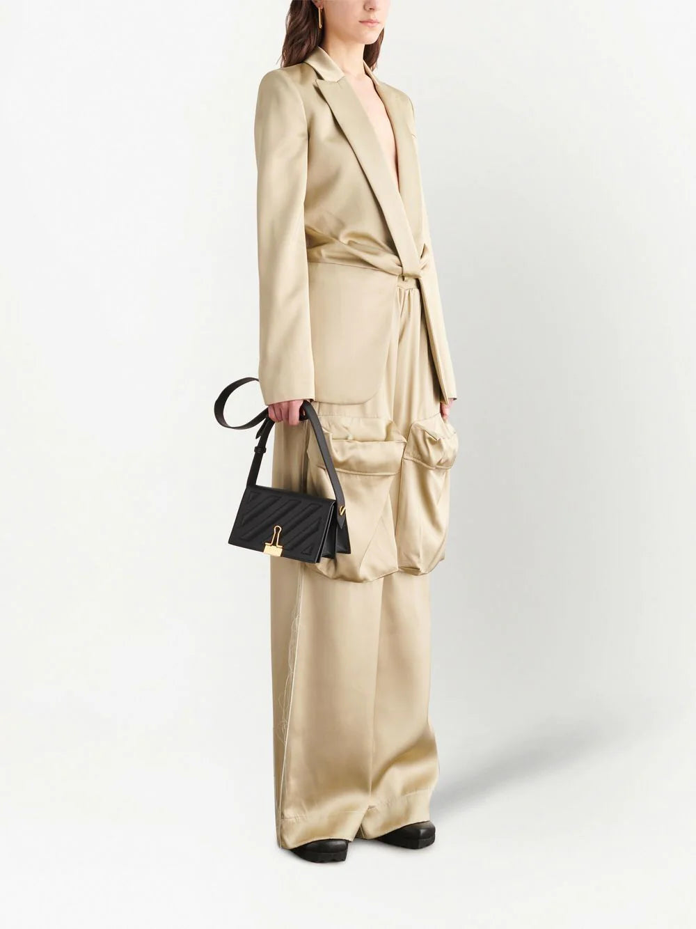 Off-white Diag-stripe leather shoulder bag