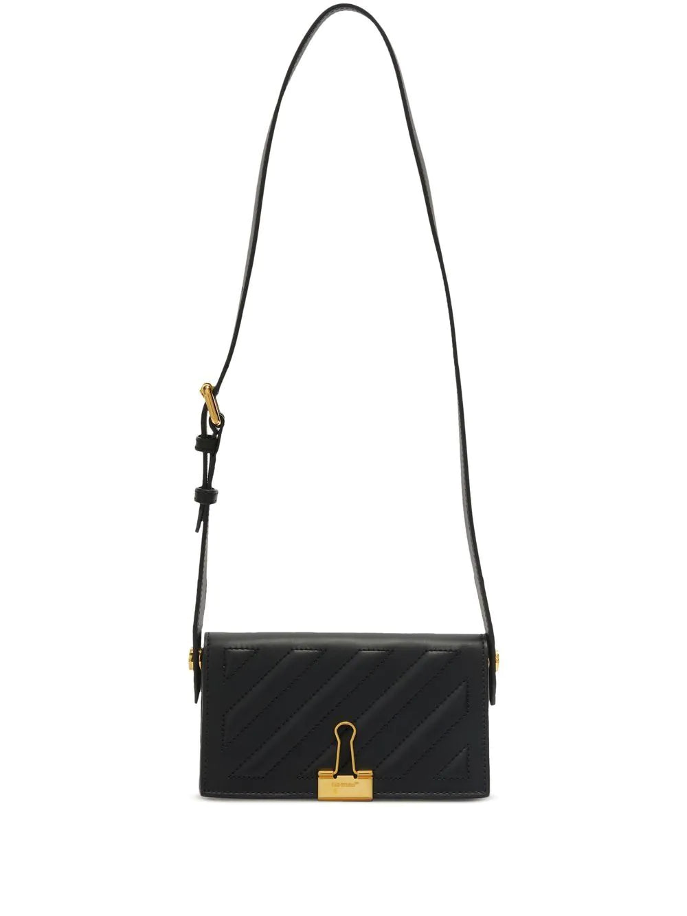 Off-white Diag-stripe leather shoulder bag