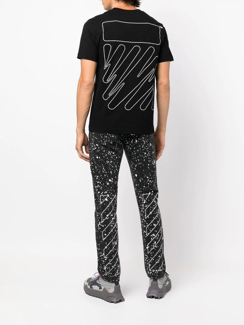 Off-white Wave Diag-stripe cotton T-shirt