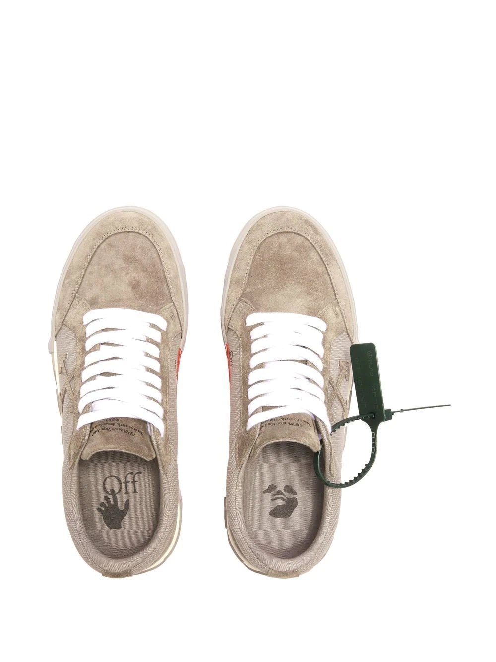 Off-white panelled low-top sneakers