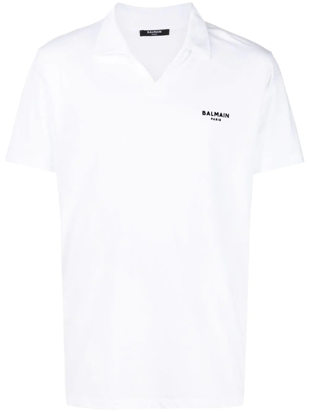 Balmain wingtip-collar cotton polo shirt