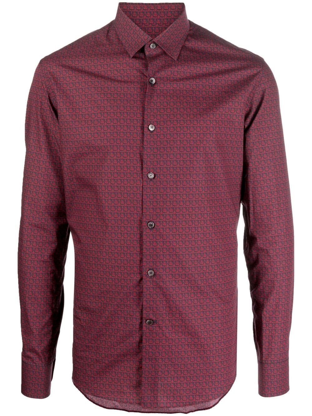 Ferragamo Gancini-print button-up shirt