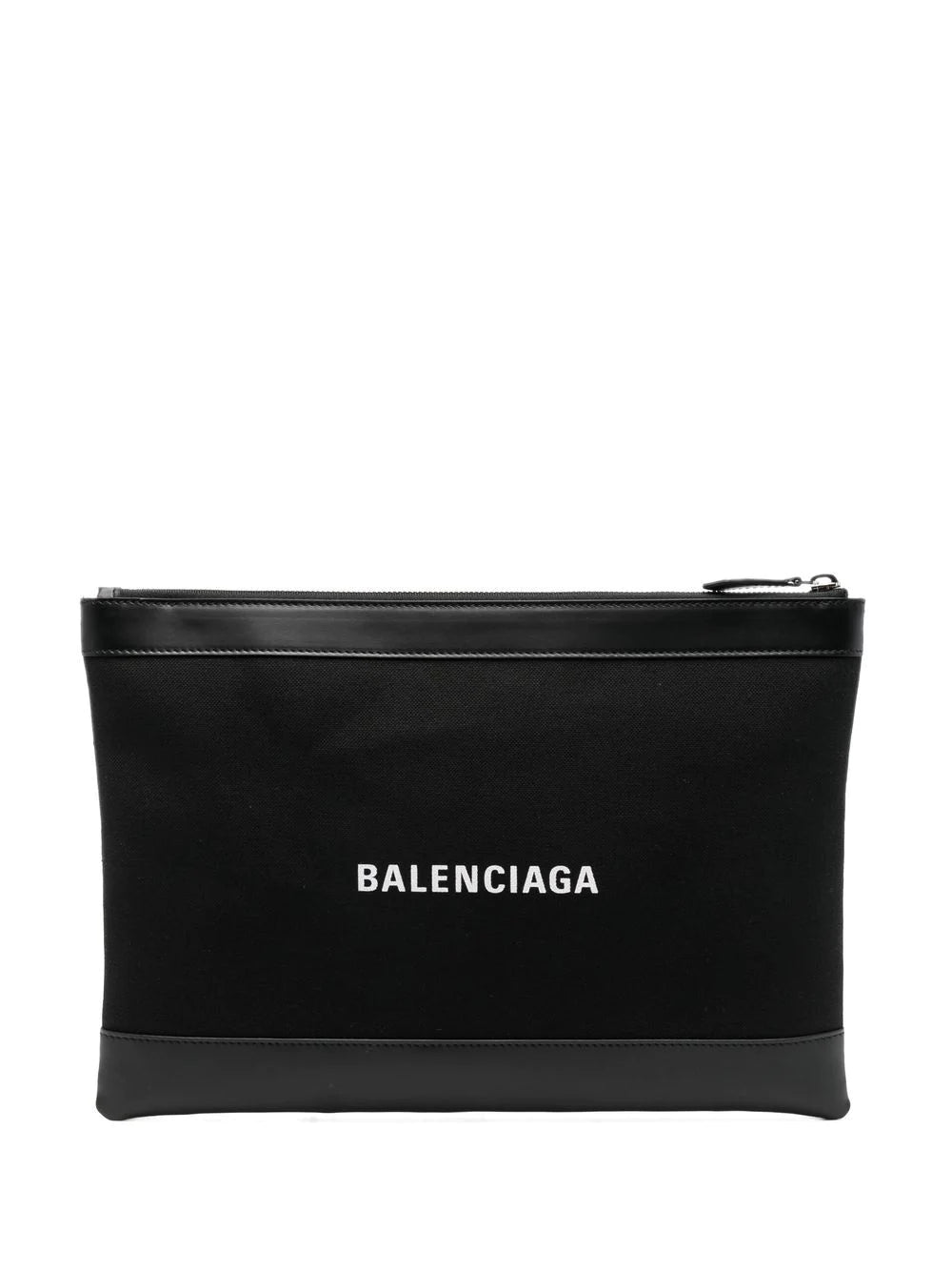 Balenciaga logo-print clutch bag