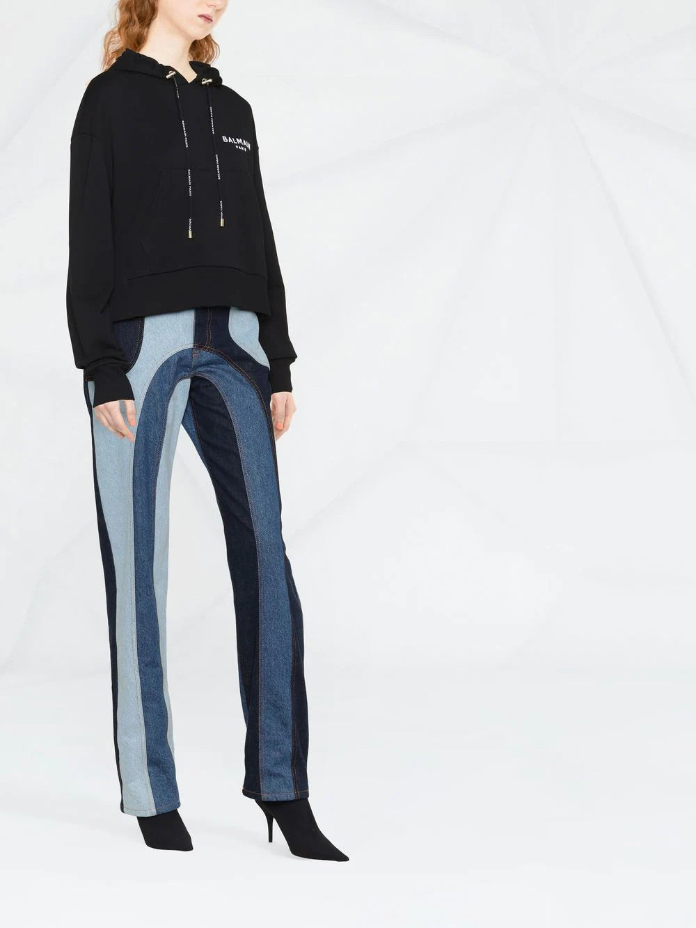Balmain  logo print drawstring hoodie