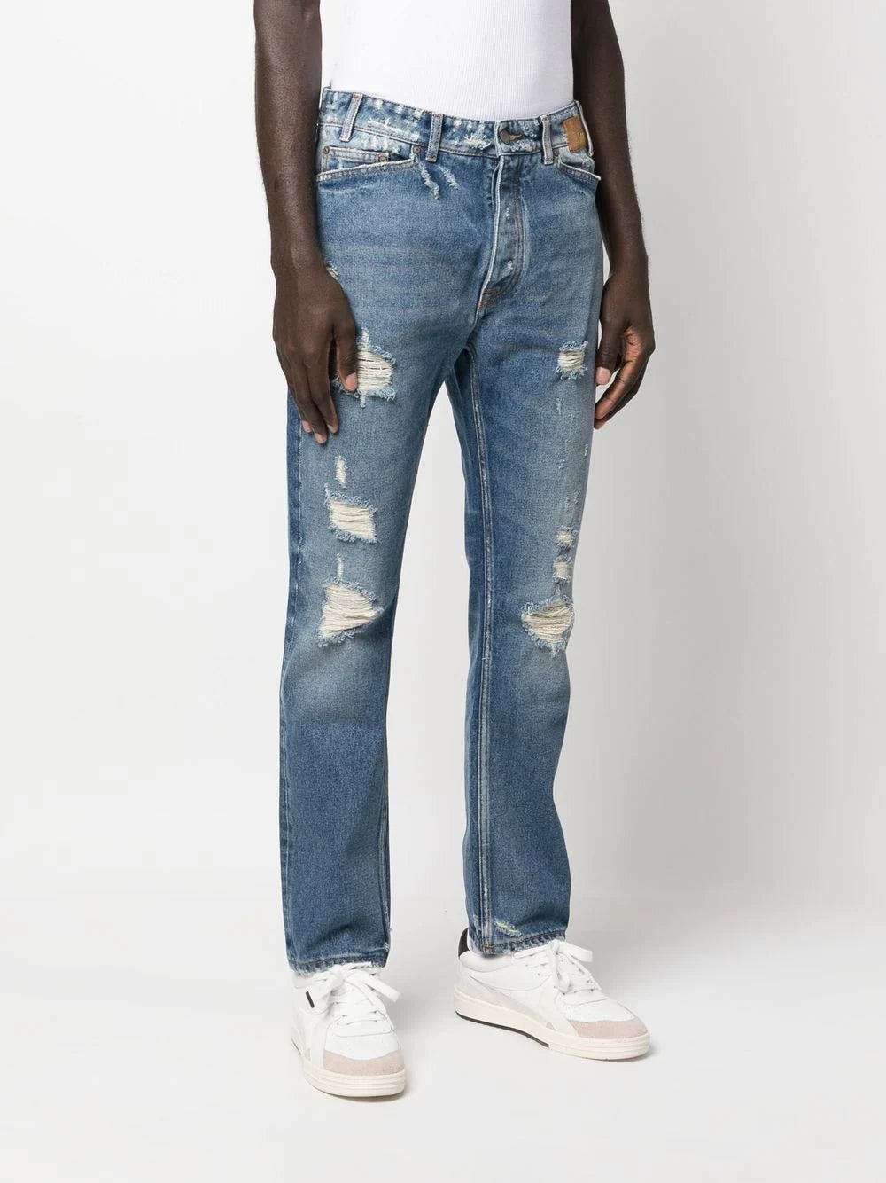 Palm Angels slim-cut ripped-detail jeans