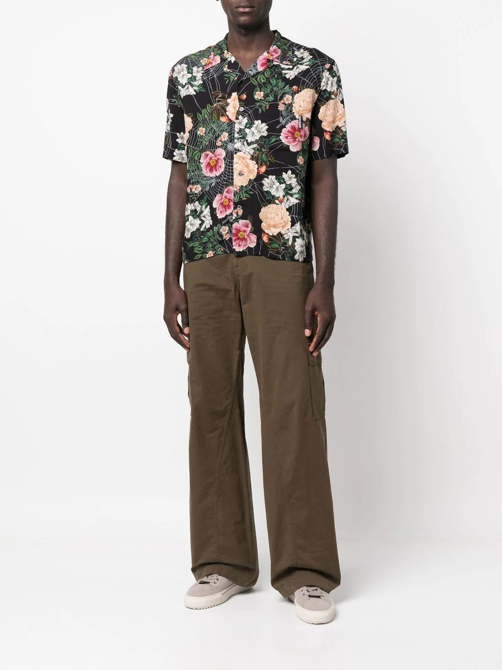 Palm Angels floral-print short-sleeve shirt