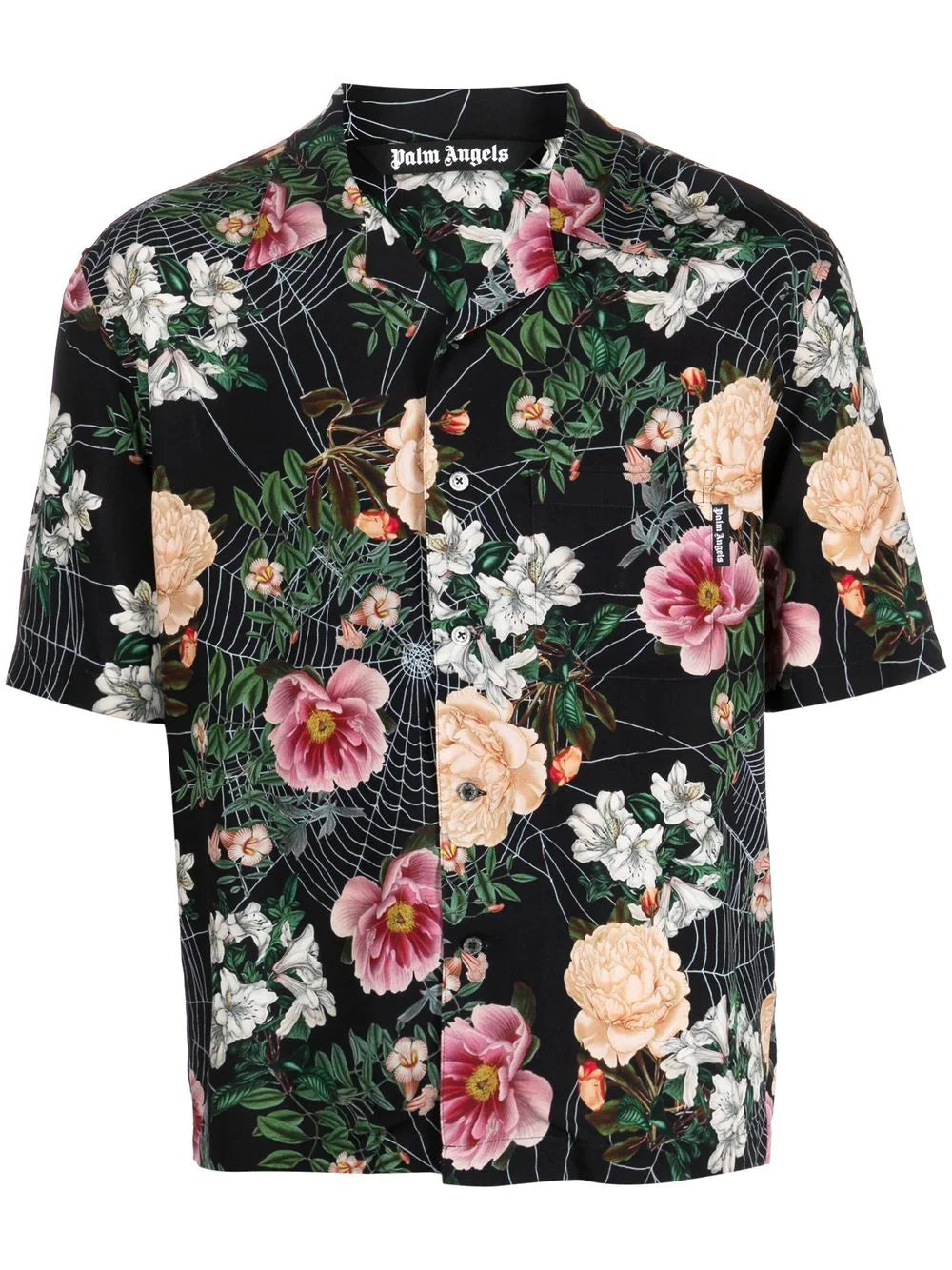 Palm Angels floral-print short-sleeve shirt