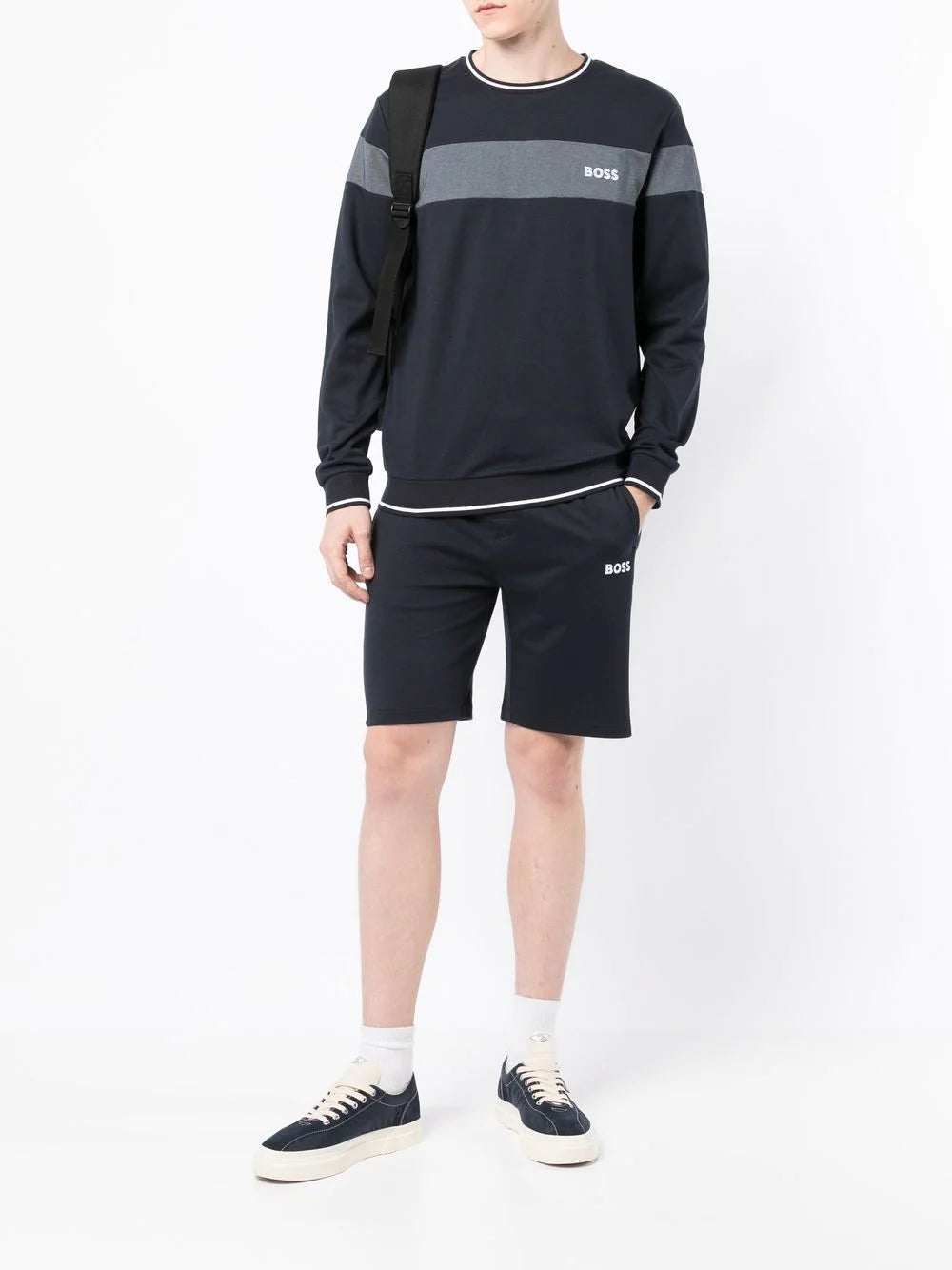BOSS  colour block logo sweatshirt