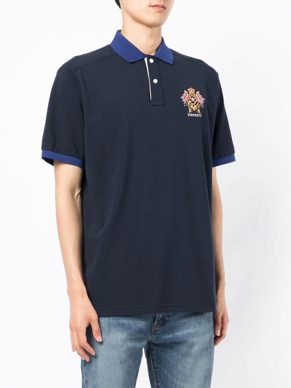 Hackett logo-embroidered polo shirt