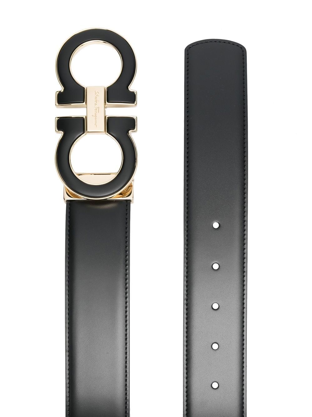 Ferragamo Gancini-logo leather belt