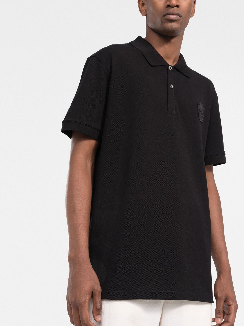 Alexander Mcqueen skull patch polo shirt