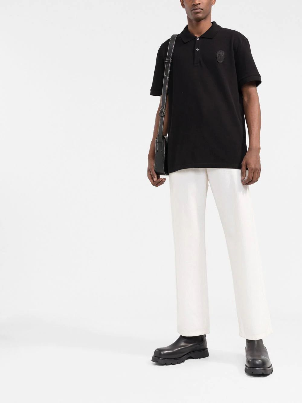 Alexander Mcqueen skull patch polo shirt