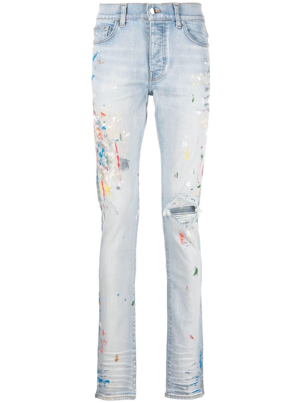 Amiri paint-splatter skinny jeans