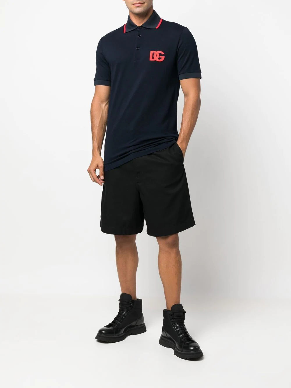 Dolce & gabbana logo print polo shirt