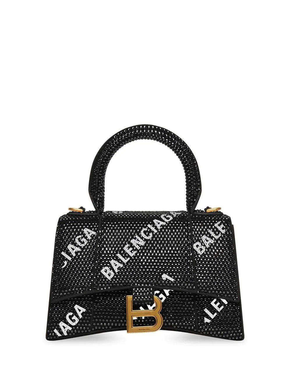 Balenciaga XS Hourglass crystal-embellished tote bag