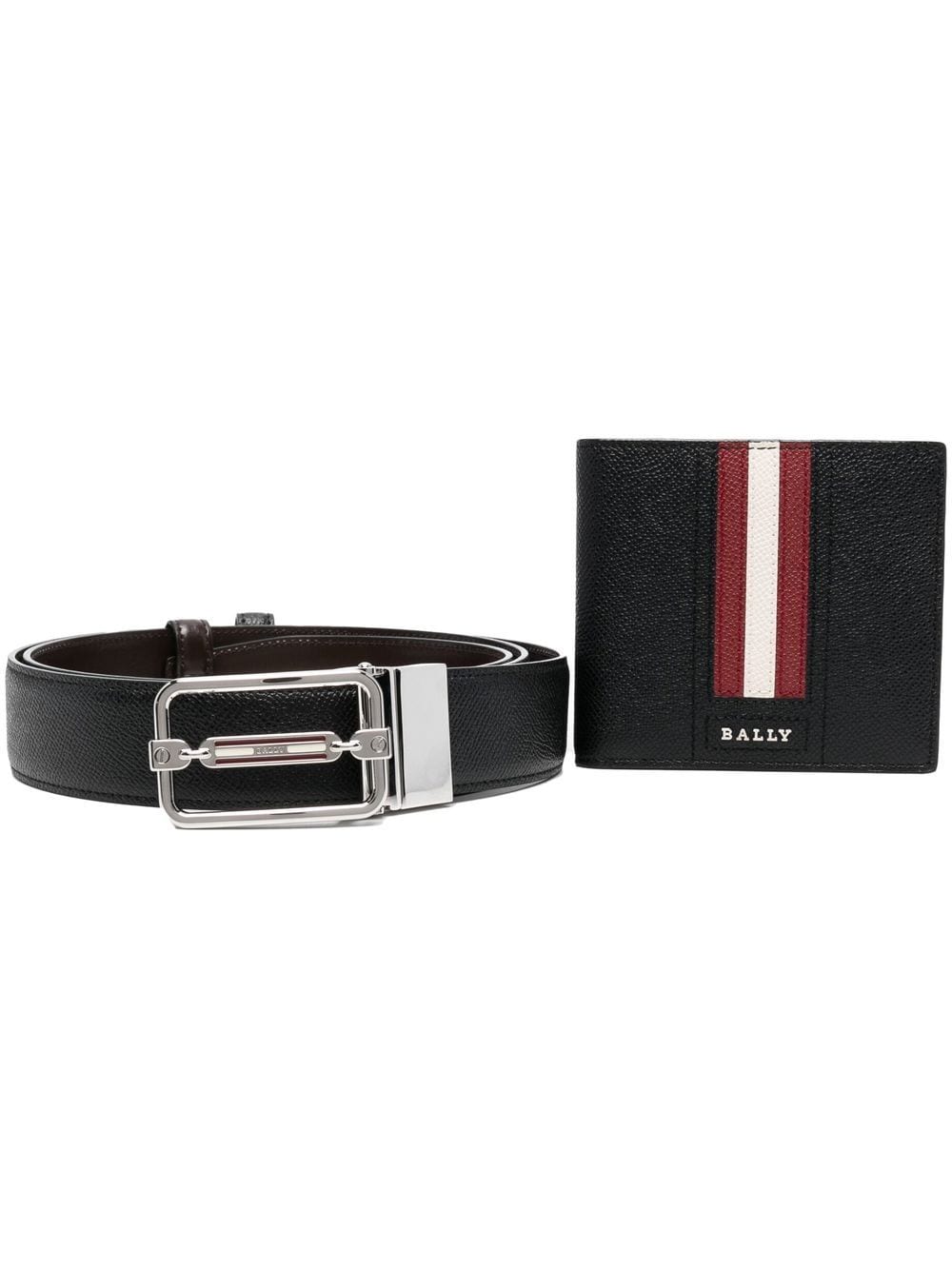 Bally bi-fold leather wallet set