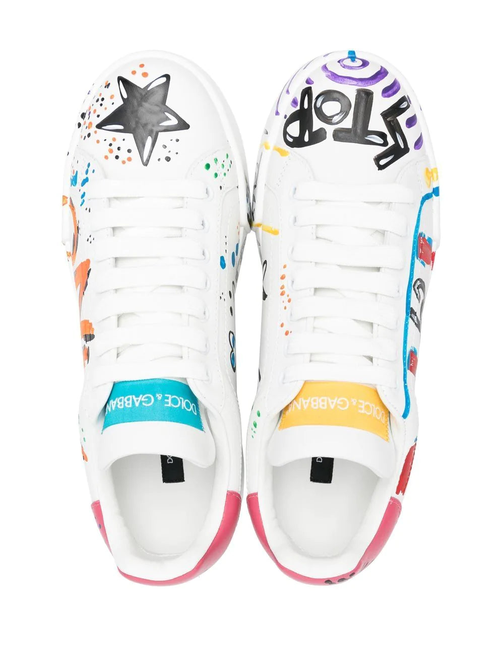 Dolce & gabbana  Portofino painted lace-up sneakers
