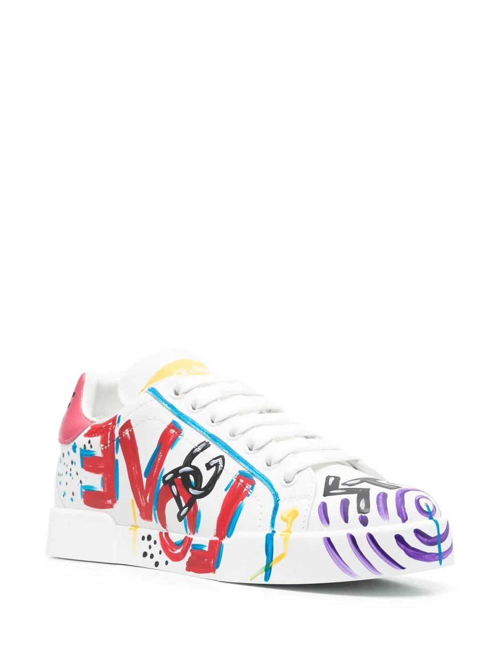 Dolce & gabbana  Portofino painted lace-up sneakers