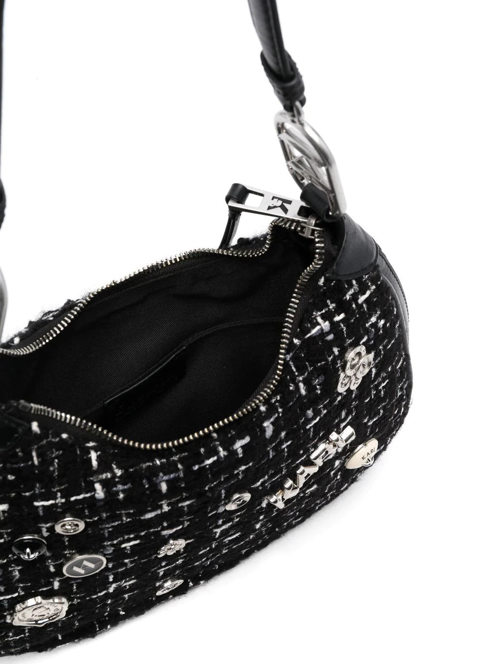 Karl Lagerfeld K/Pins bouclé shoulder bag