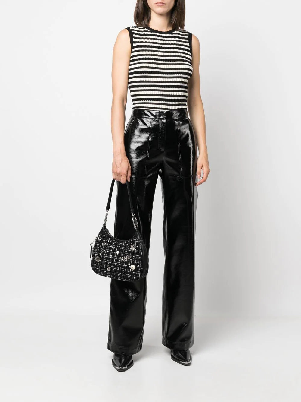 Karl Lagerfeld K/Pins bouclé shoulder bag