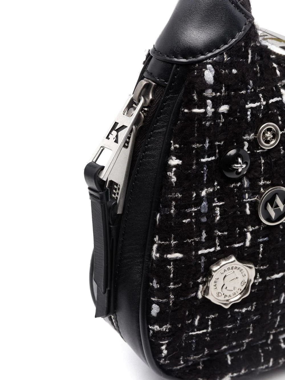 Karl Lagerfeld K/Pins bouclé shoulder bag