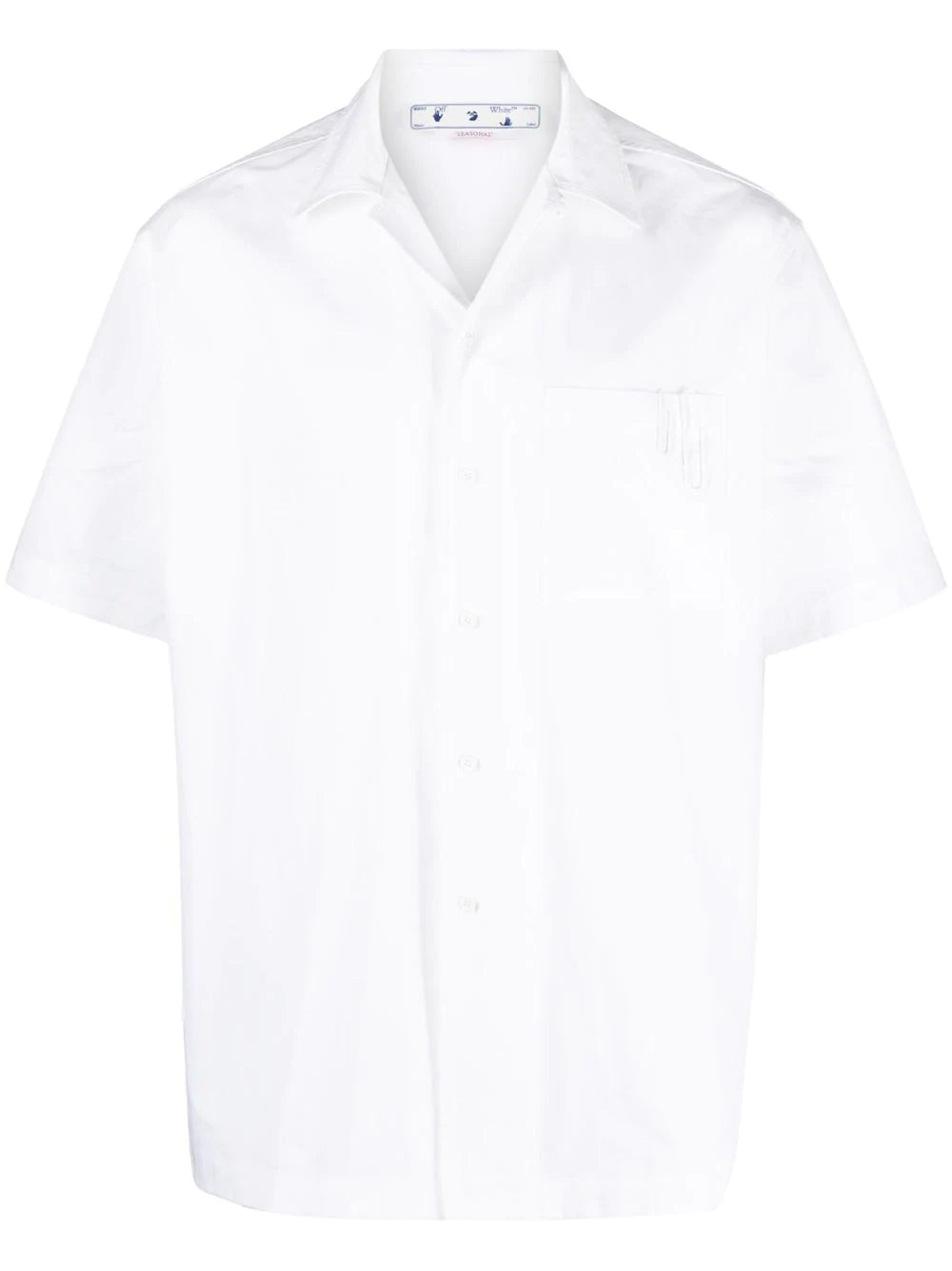 Off-white paperclip short-sleeved shirt