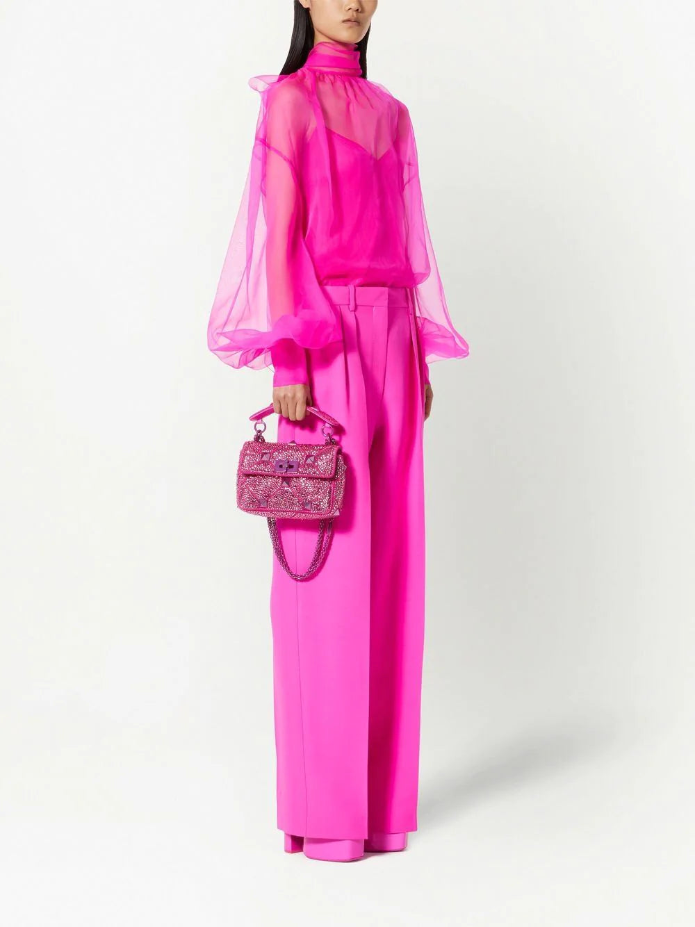 Valentino Garavani small Roman Stud crystal-embellished shoulder bag