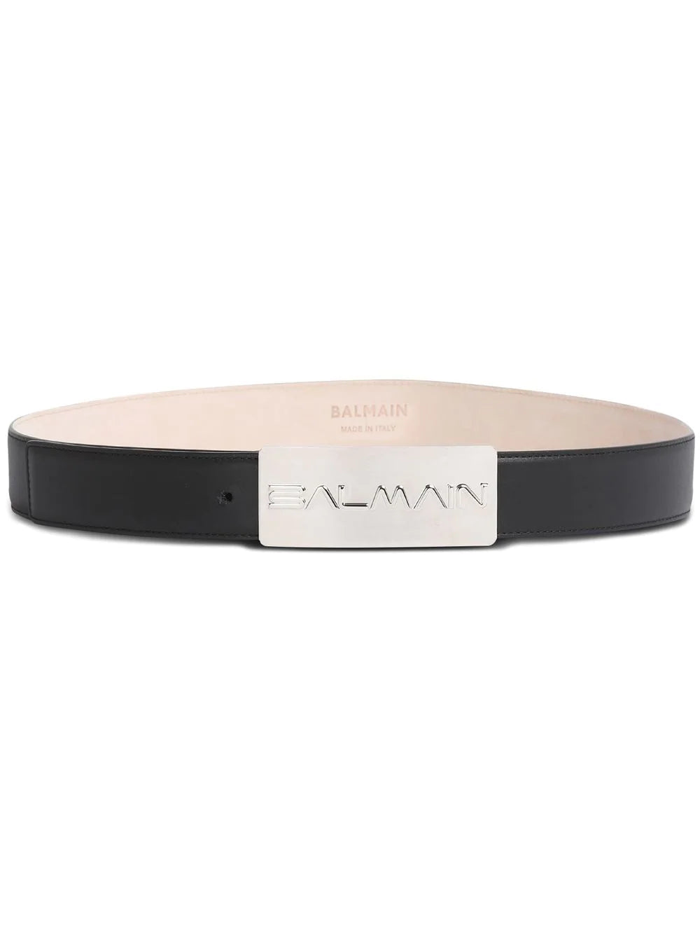 Balmain logo-buckle leather belt