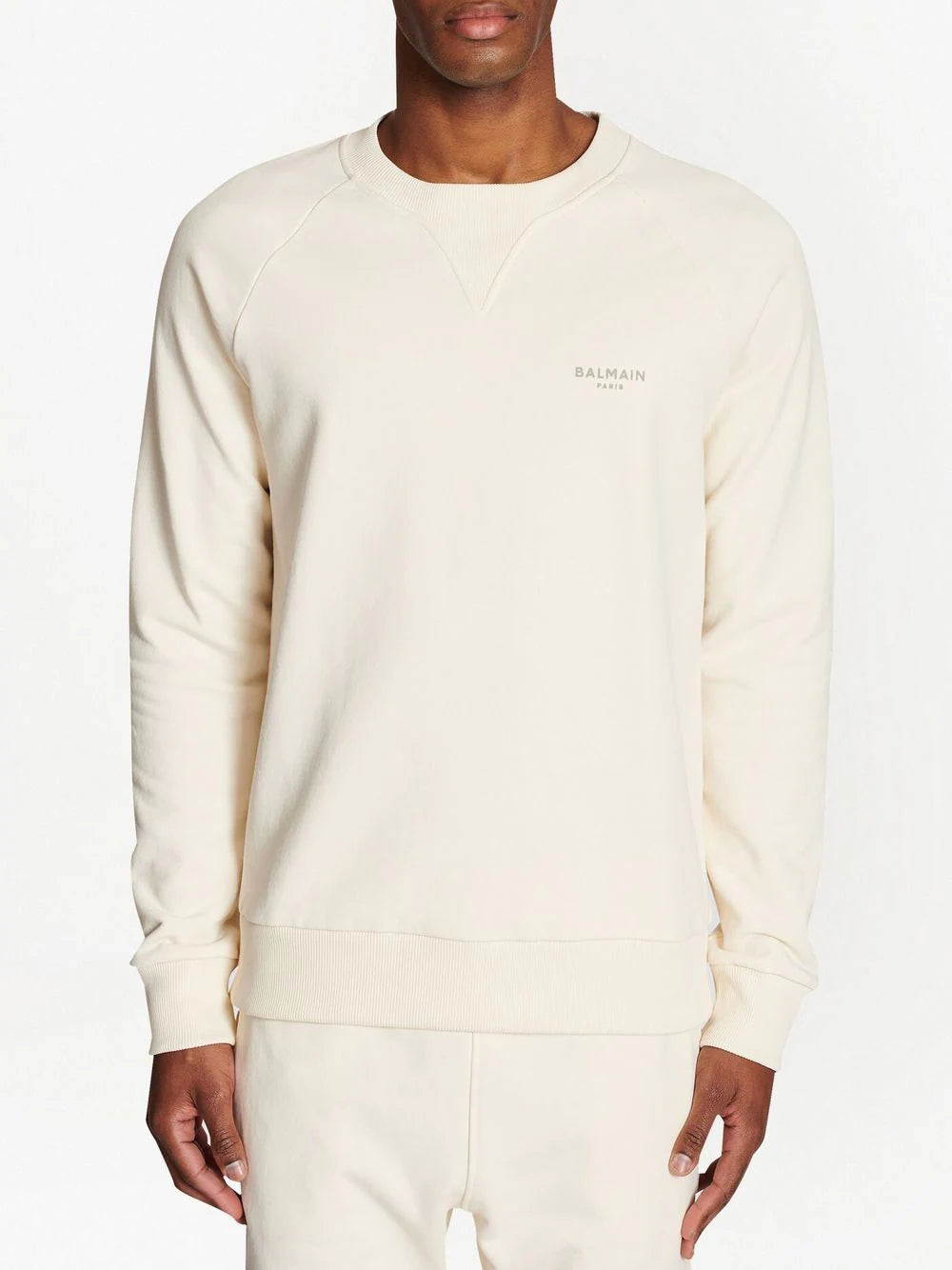 Balmain  logo-print cotton sweatshirt