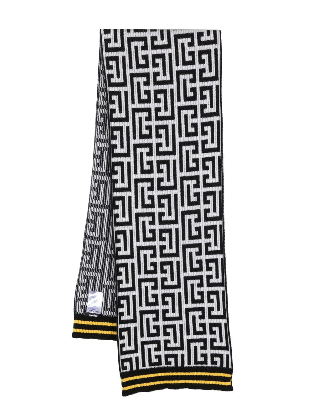 Balmain  logo-monogram knit scarf