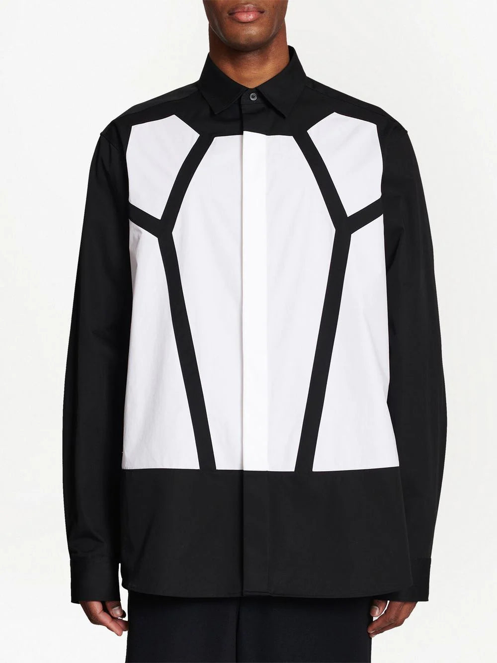 Balmain two-tone panelled shirt