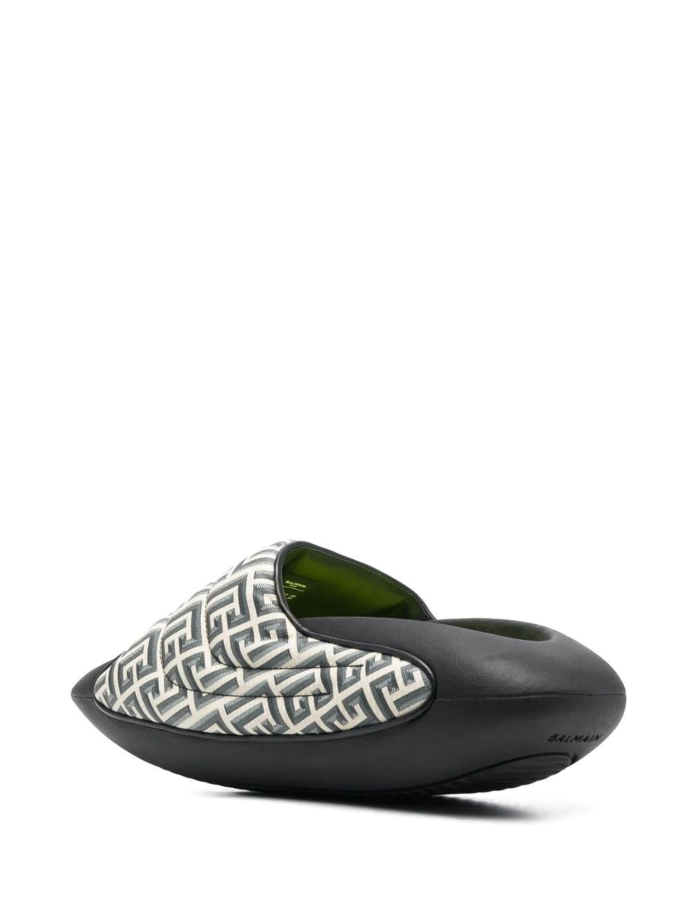 Balmain monogram-print padded slides